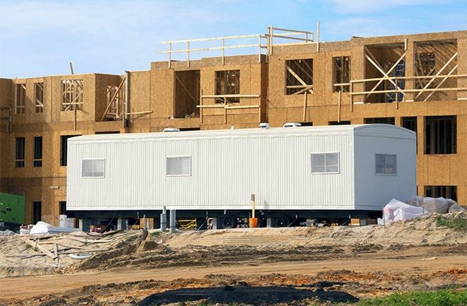 construction site with temporary office rentals in Ballico, CA